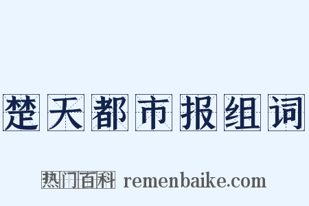 楚天都市报组词是什么意思的图片